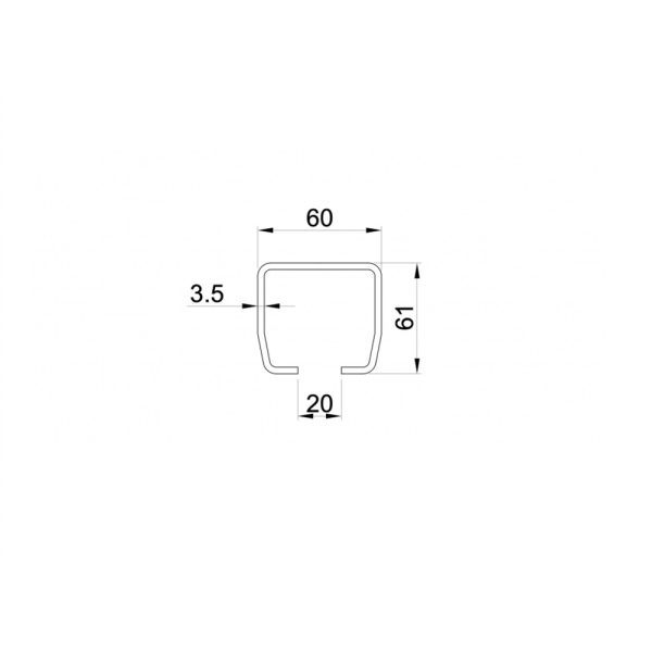 6 Mtr Track for Medium Cantilever Gates - Talitech