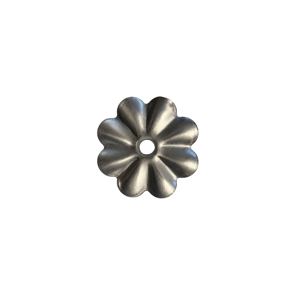 Mild Steel Flower - 35mm O/D x 4mm High x 0.4mm Thick
