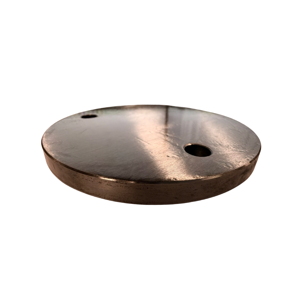 Mild Steel Fixing Disc - 100mm x 10mm - 2 x 10mm Holes - Image 2