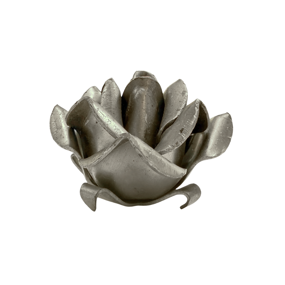 Mild Steel Large Rose Head - 60mm O/D x 45mm High - Image 2