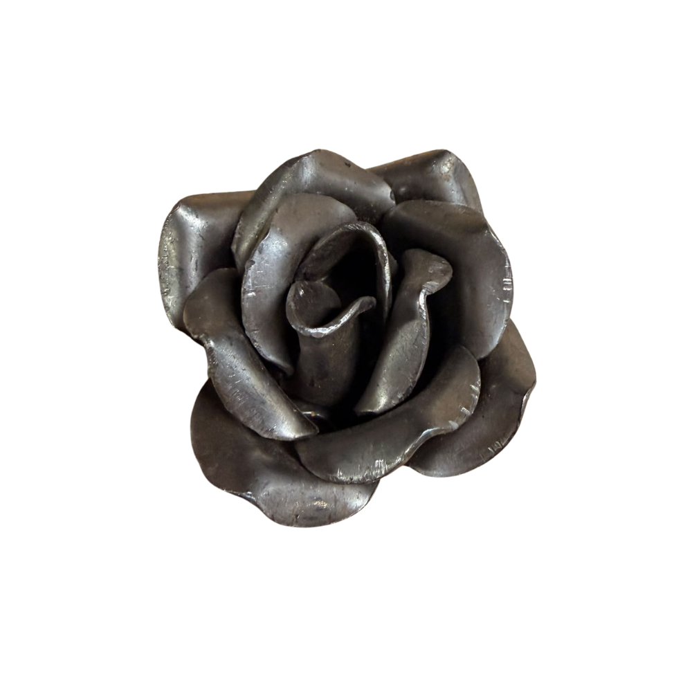 Mild Steel Large Rose Head - 60mm O/D x 45mm High