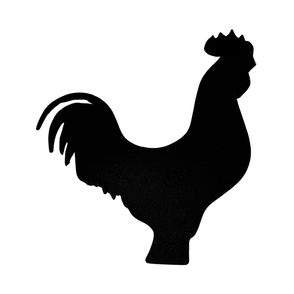 Mild Steel COCKRELL Silhouette - 290 x 300mm x 5mm Thick